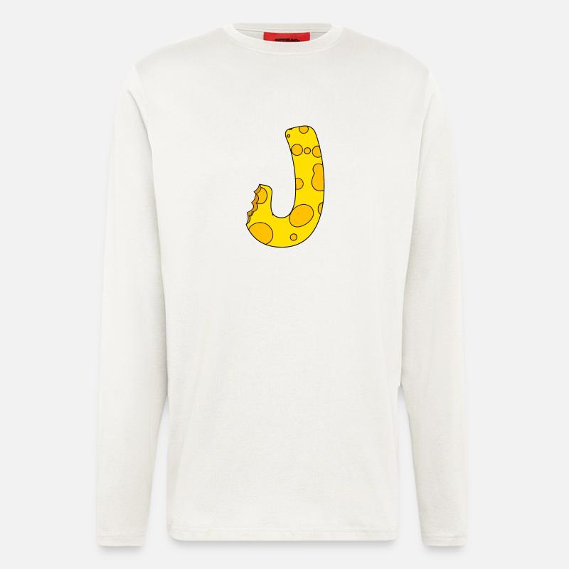 Buchstabe J - Langarmshirt - made by SPREAD  - OFF WHITE