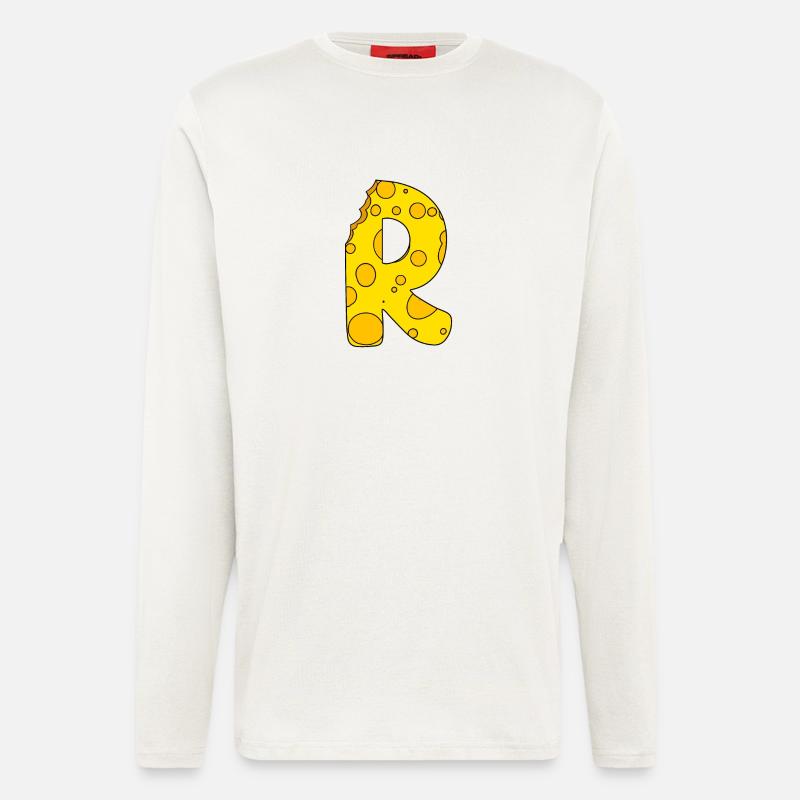 Buchstabe R - Langarmshirt - made by SPREAD  - OFF WHITE