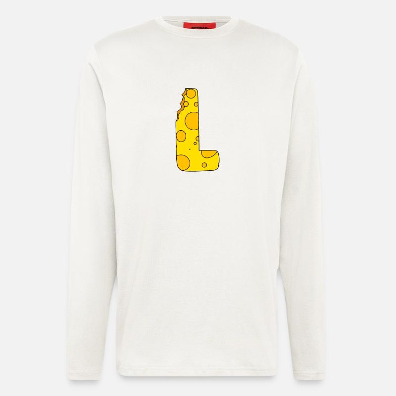 Buchstabe L - Langarmshirt - made by SPREAD  - OFF WHITE