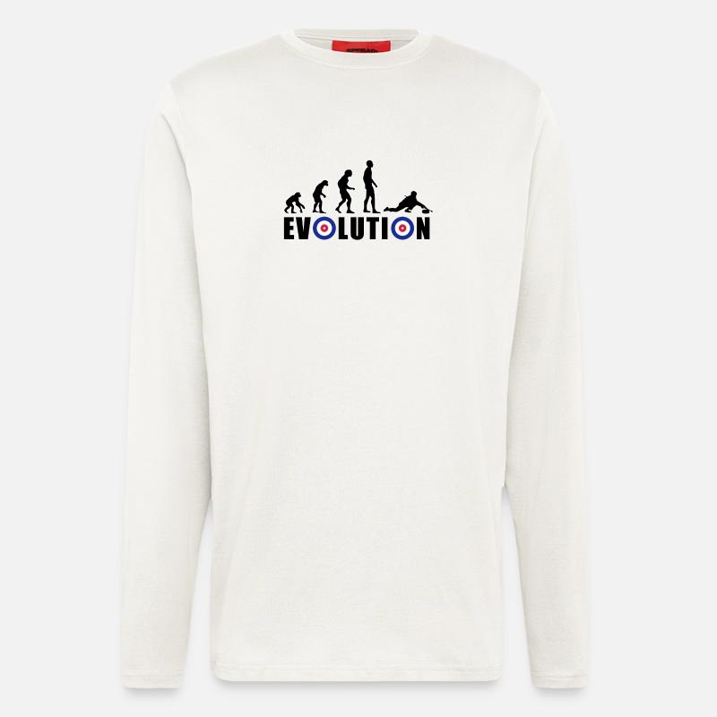 EVOLUTION CURLING Curling Gift Winter - Longsleeve - made by SPREAD - OFF WHITE