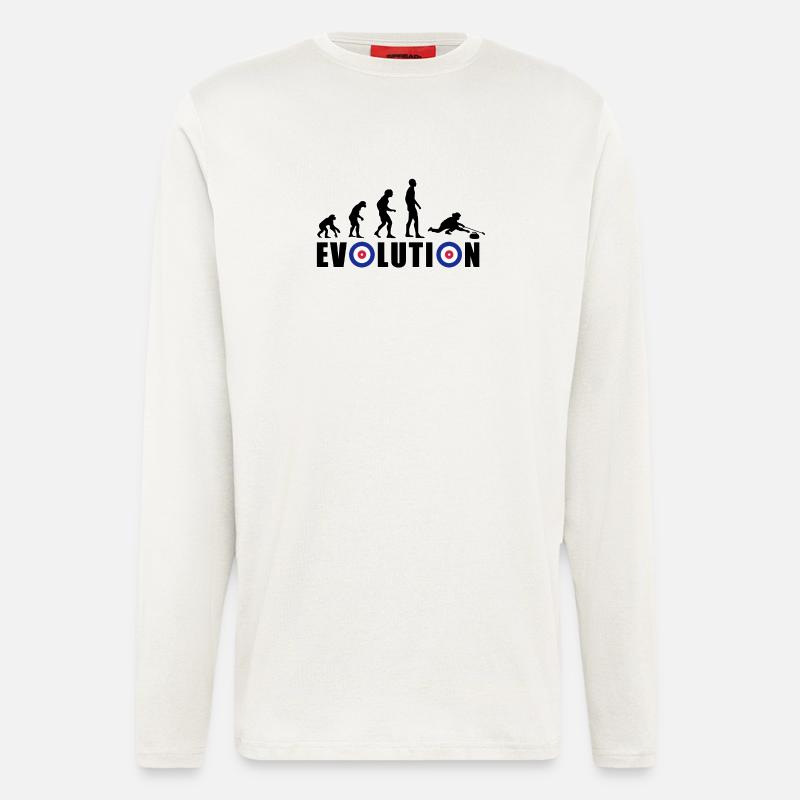EVOLUTION CURLING Curling Gift Winter - Longsleeve - made by SPREAD  - OFF WHITE