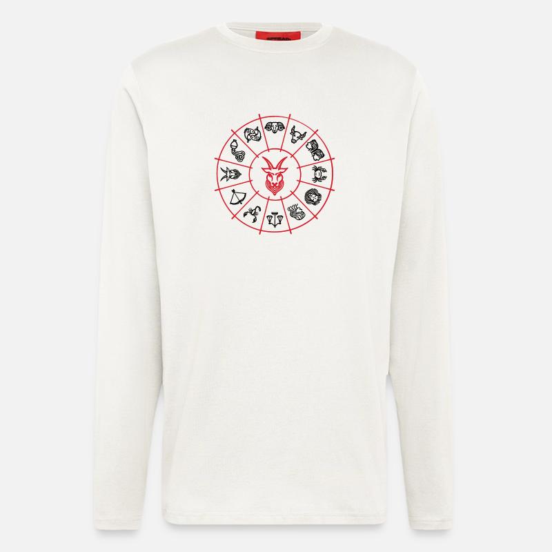 Konstellation Steinbock Tierkreiszeichen Himmel - Langarmshirt - made by SPREAD  - OFF WHITE