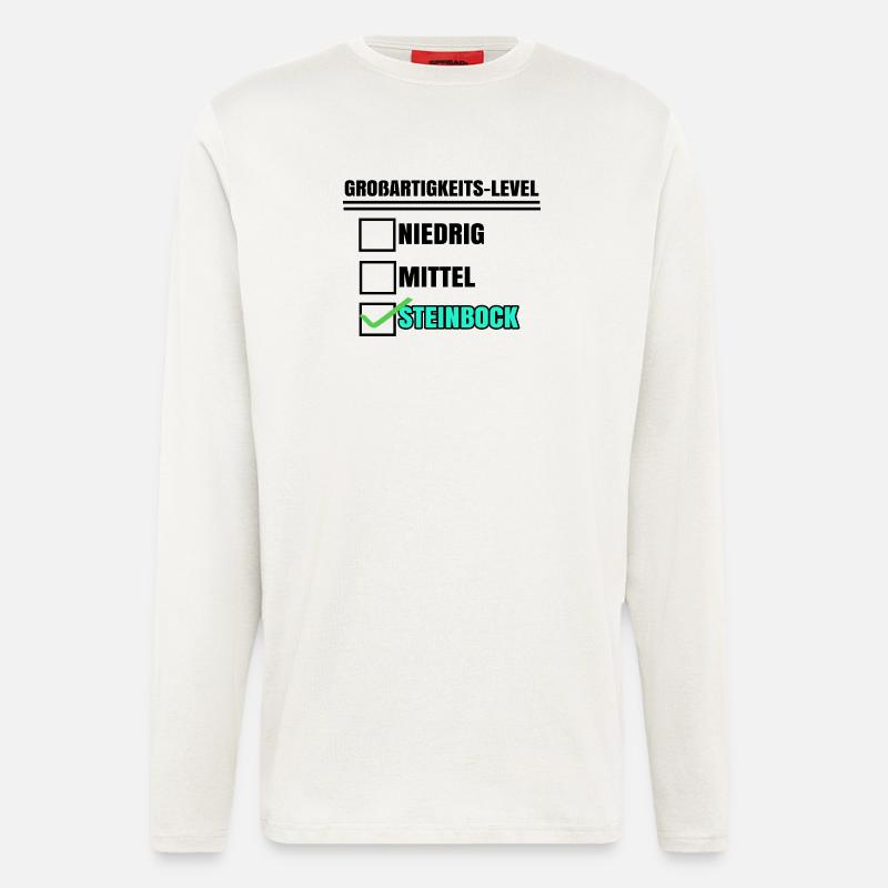 Astrologie Steinbock Statement Tierkreiszeichen - Langarmshirt - made by SPREAD  - OFF WHITE
