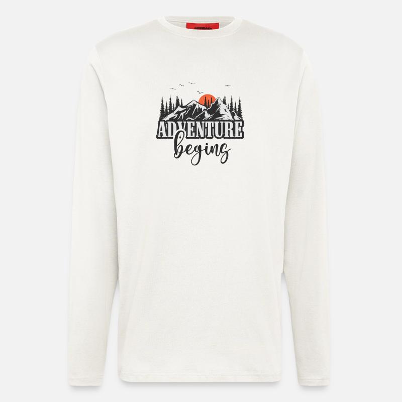 Das Abenteuer beginnt - Langarmshirt - made by SPREAD  - OFF WHITE