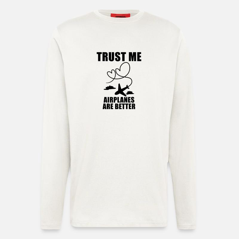 Airplane Airplane Pilot Gift - Longsleeve - made by SPREAD  - OFF WHITE