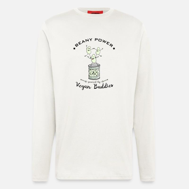Bohnen Soja vegane Proteine - Langarmshirt - made by SPREAD  - OFF WHITE