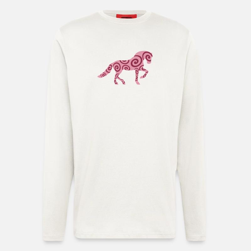 Pferdeverrückt - Langarmshirt - made by SPREAD  - OFF WHITE