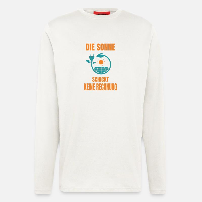 Sonne Keine Rechnung Solaranlage Solarstrom - Langarmshirt - made by SPREAD  - OFF WHITE