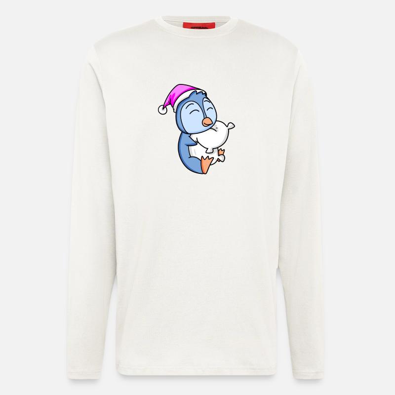 Penguin with pillow - Longsleeve - made by SPREAD - OFF WHITE