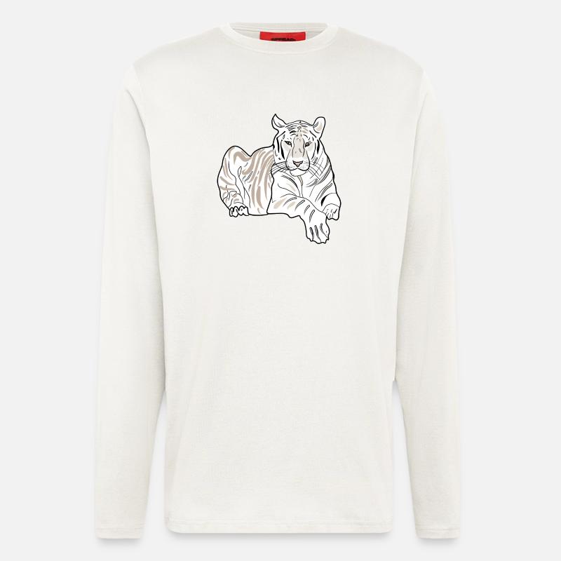 LYING TIGER - Longsleeve - made by SPREAD - OFF WHITE