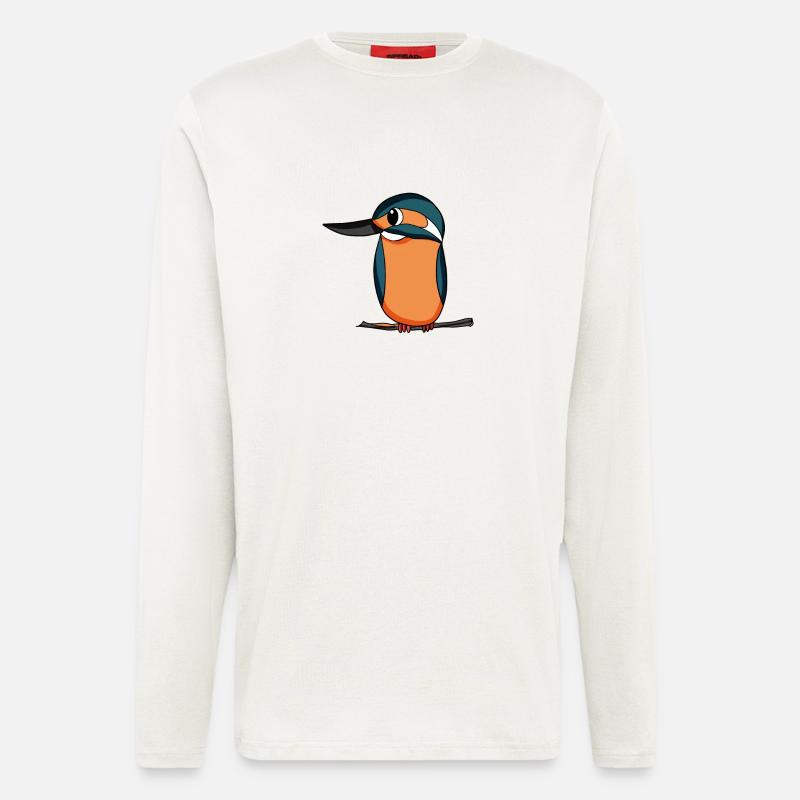 Kingfisher Blue Bird - Longsleeve - made by SPREAD - OFF WHITE