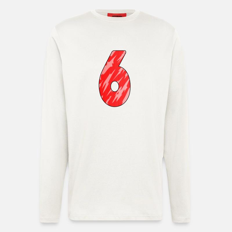 Nummer 6 - 6 Jahre - Langarmshirt - made by SPREAD - OFF WHITE