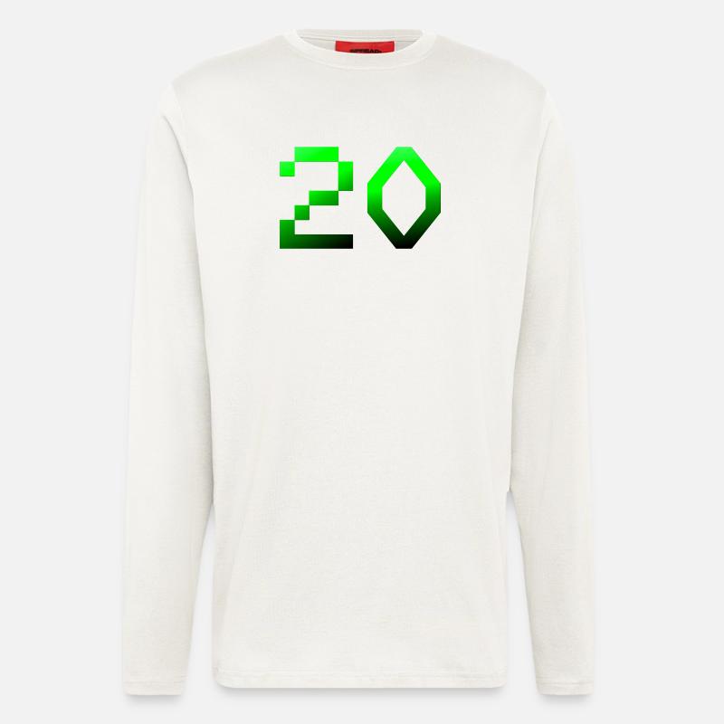 jubiläumsfeier, 20 Pixelig - Langarmshirt - made by SPREAD  - OFF WHITE
