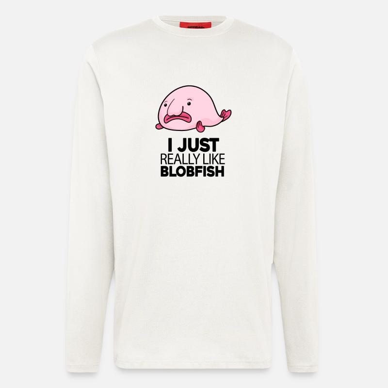 Blobfisch Fisch - Langarmshirt - made by SPREAD  - OFF WHITE