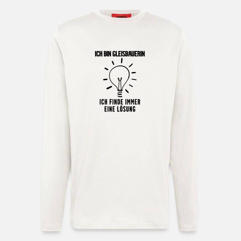 Gleisbauerin Beruf - Langarmshirt - made by SPREAD - OFF WHITE