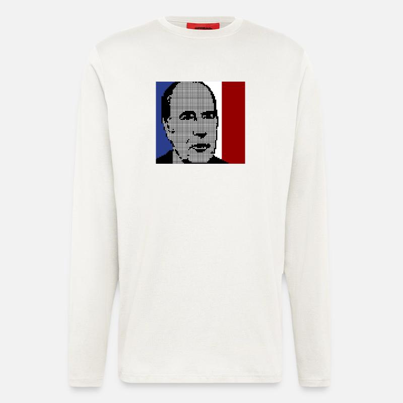 Mitterrand 1981 - Manches longues bio décontracté fabriqué en UE - OFF WHITE