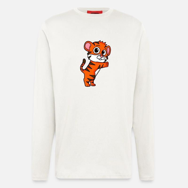 Niedlicher Tiger - Langarmshirt - made by SPREAD - OFF WHITE