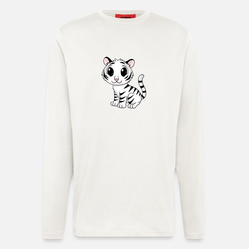 weißer Tiger - Langarmshirt - made by SPREAD  - OFF WHITE