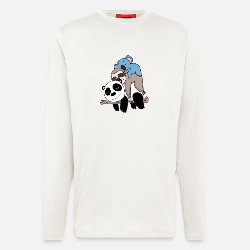 Panda sloth and koala - Longsleeve - made by SPREAD  - OFF WHITE