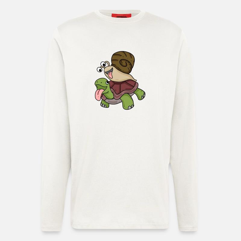 Turtle and snail - Longsleeve - made by SPREAD  - OFF WHITE