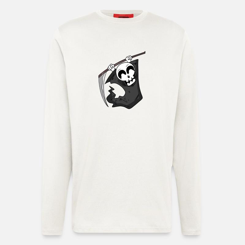 Sensenmann freut sich - Langarmshirt - made by SPREAD  - OFF WHITE