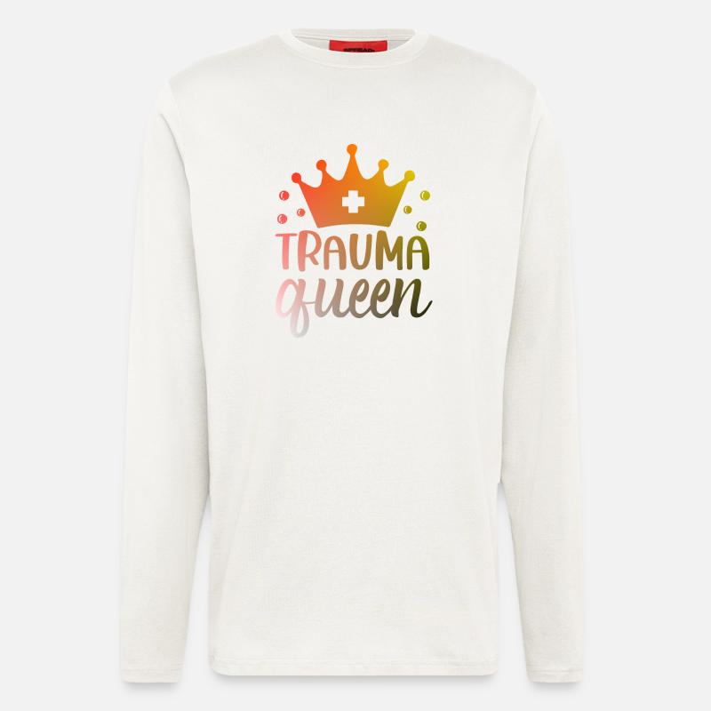 Trauma Queen Krankenschwester - Langarmshirt - made by SPREAD  - OFF WHITE