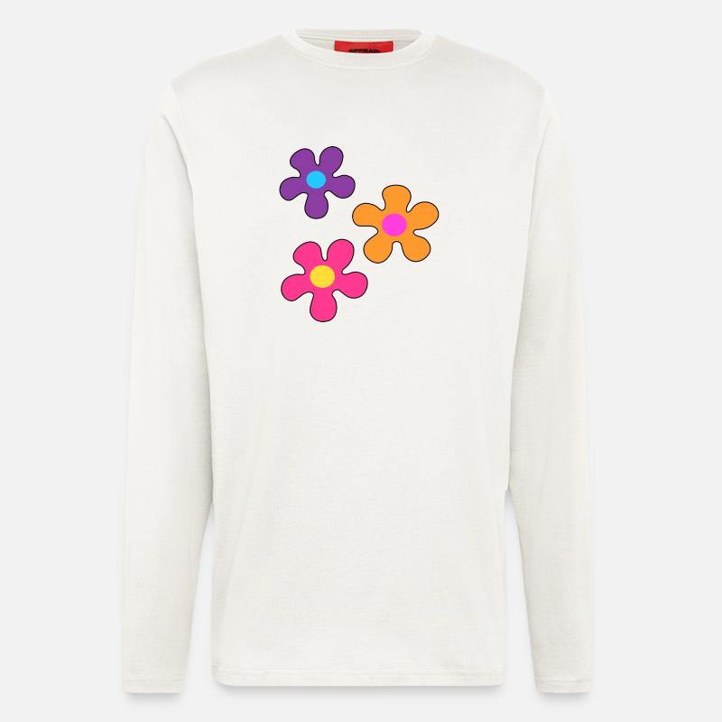 Hippie flowers - Longsleeve - made by SPREAD  - OFF WHITE