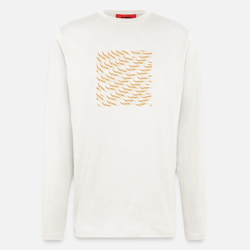 pflanzenmuster sommerlich, gerstenmuster - Langarmshirt - made by SPREAD  - OFF WHITE