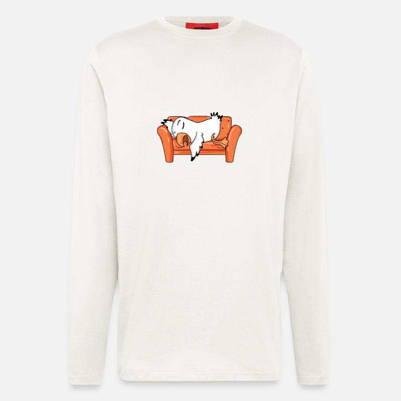 Möwe Müde Schlafen Schlaf - Langarmshirt - made by SPREAD  - OFF WHITE