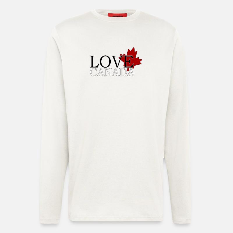 Amour canada - Manches longues bio décontracté fabriqué en UE - OFF WHITE