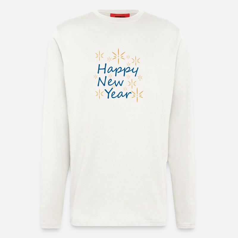 Silvester: Sterne und Glück - Langarmshirt - made by SPREAD  - OFF WHITE