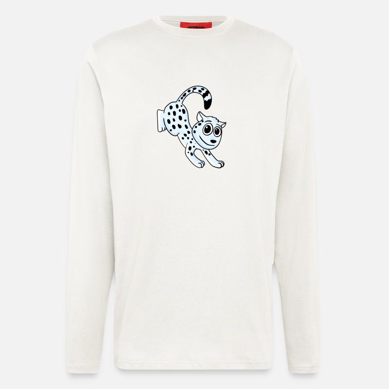 Schneeleopard Leopard - Langarmshirt - made by SPREAD  - OFF WHITE