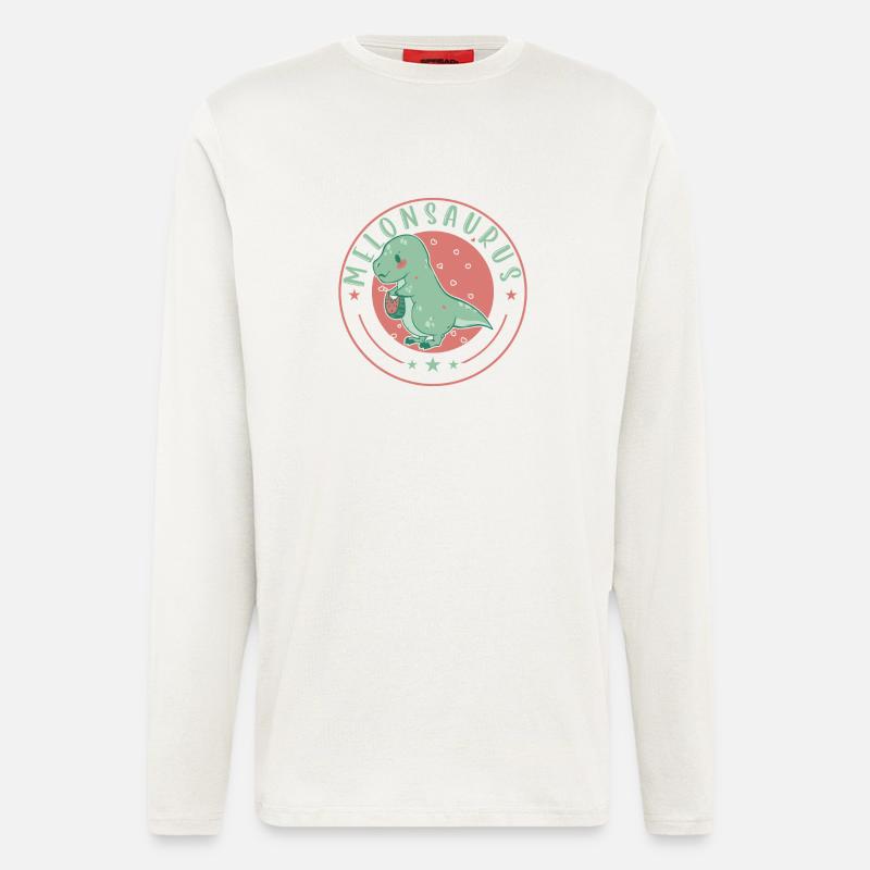 Watermelonsaurus Vegetarischer T Rex - Langarmshirt - made by SPREAD  - OFF WHITE
