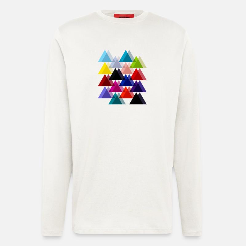 Double triangles - Longsleeve - made by SPREAD  - OFF WHITE