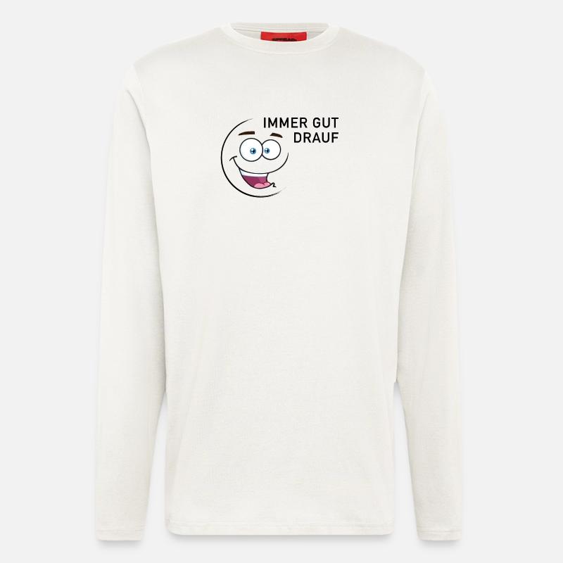 Immer gut drauf | smiley - Langarmshirt - made by SPREAD  - OFF WHITE