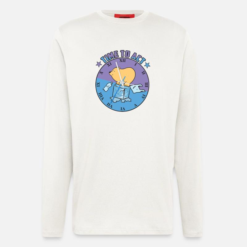 Eisbär auf eis - Langarmshirt - made by SPREAD  - OFF WHITE