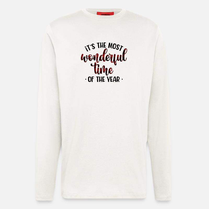 Crimson Plaid Script - Longsleeve - made by SPREAD  - OFF WHITE