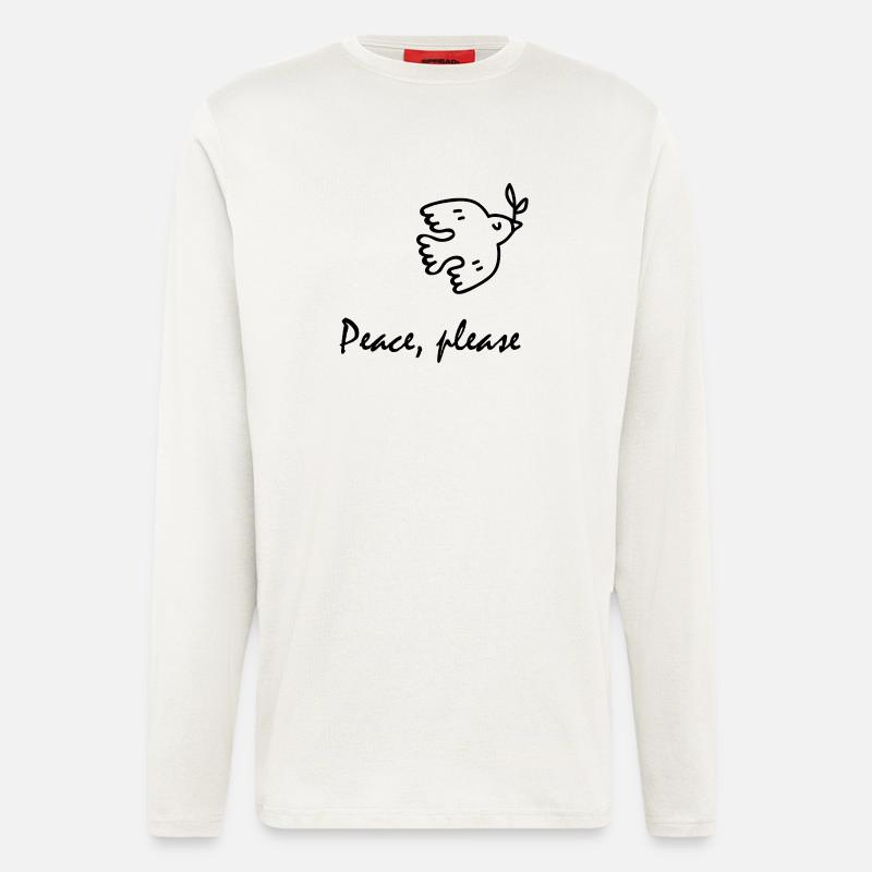 Peace, please, Friedenstaube - Langarmshirt - made by SPREAD  - OFF WHITE