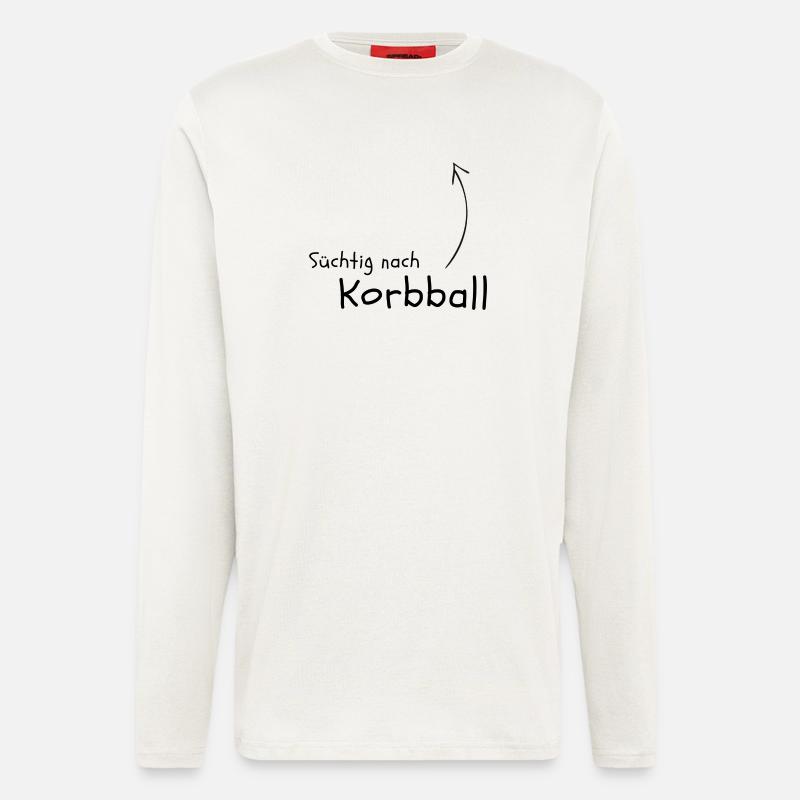 Süchtig nach Korbball - Langarmshirt - made by SPREAD  - OFF WHITE