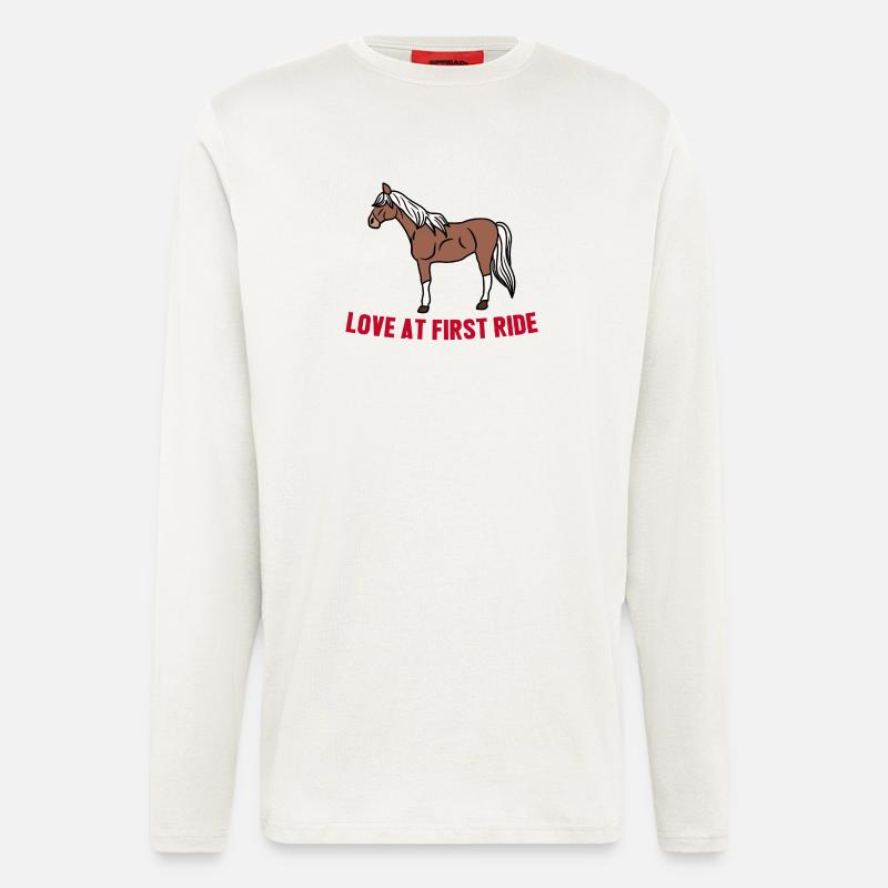 Cool Pferde Statement Islandpferde Pferdeliebe - Langarmshirt - made by SPREAD  - OFF WHITE
