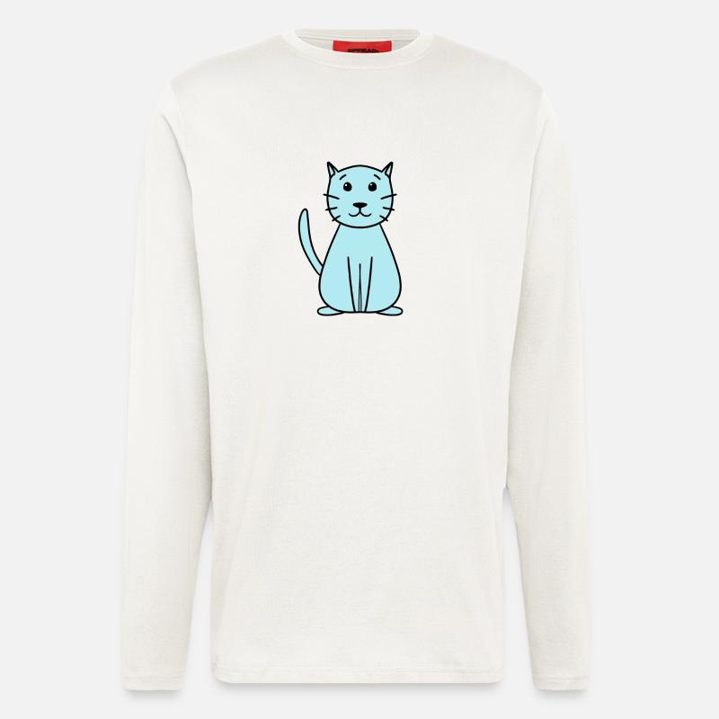 simple cute cat - Longsleeve - made by SPREAD  - OFF WHITE