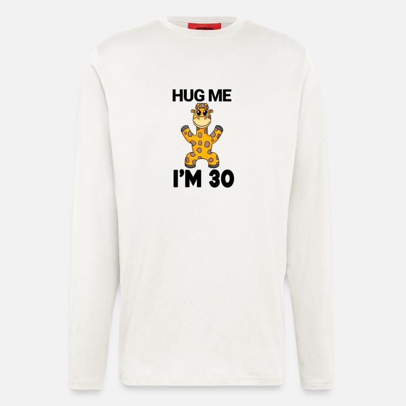 30 birthday - 30 years - hug - Longsleeve - made by SPREAD - OFF WHITE