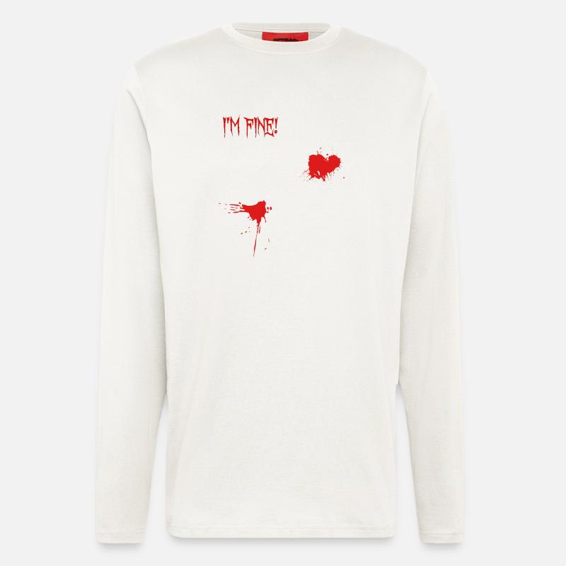 I’m Fine Blutspritzer - Langarmshirt - made by SPREAD  - OFF WHITE