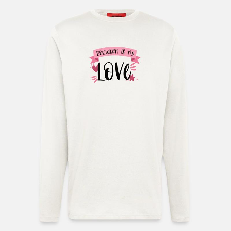 Bouldering Climbing Boulderin Mountains Gift - Longsleeve - made by SPREAD - OFF WHITE