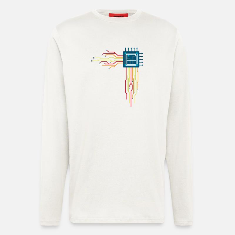 Computer chip - Creative illustration - Longsleeve - made by SPREAD  - OFF WHITE