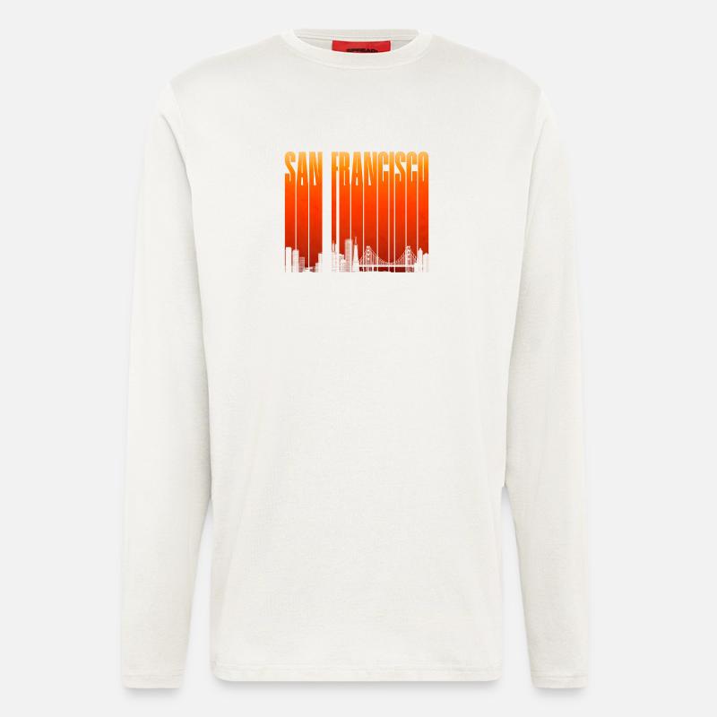 San Francisco Skyline Gradient - Langarmshirt - made by SPREAD  - OFF WHITE