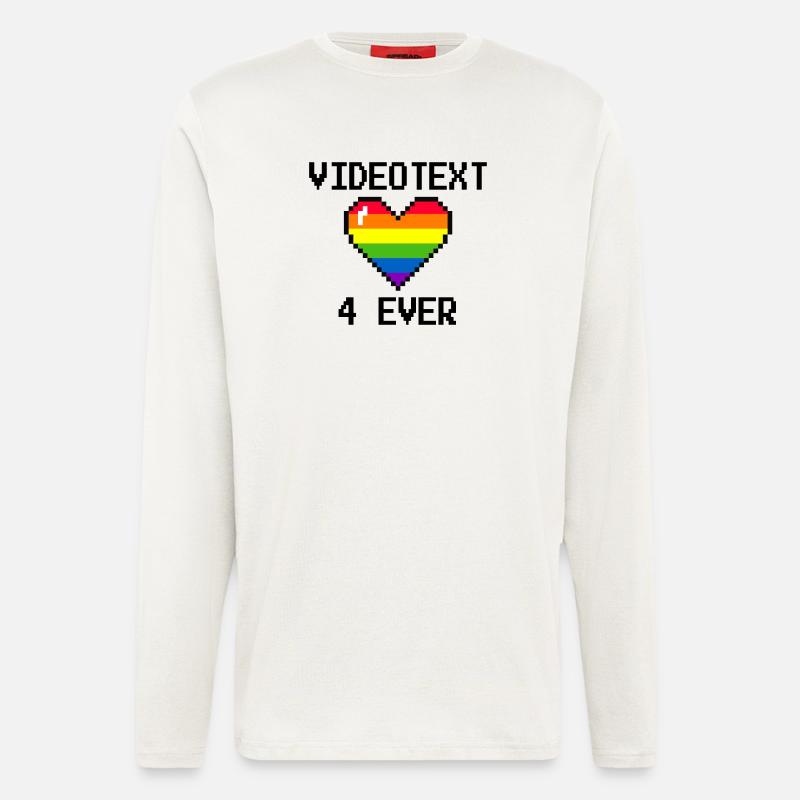 Videotext for ever - Langarmshirt - made by SPREAD - OFF WHITE