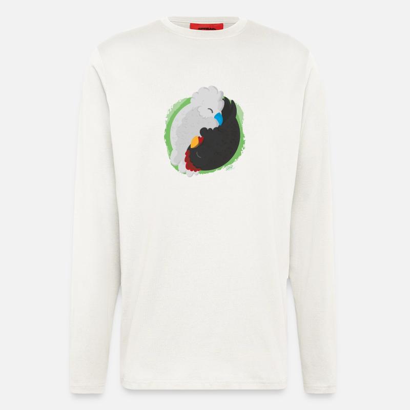 Jing Jang Hühner - Langarmshirt - made by SPREAD  - OFF WHITE
