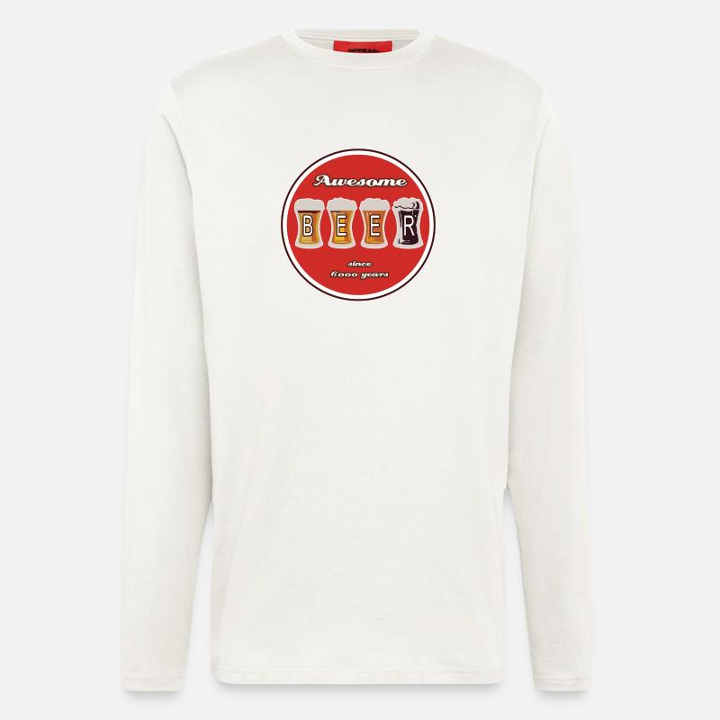 Beer Logo - Langarmshirt - made by SPREAD - OFF WHITE