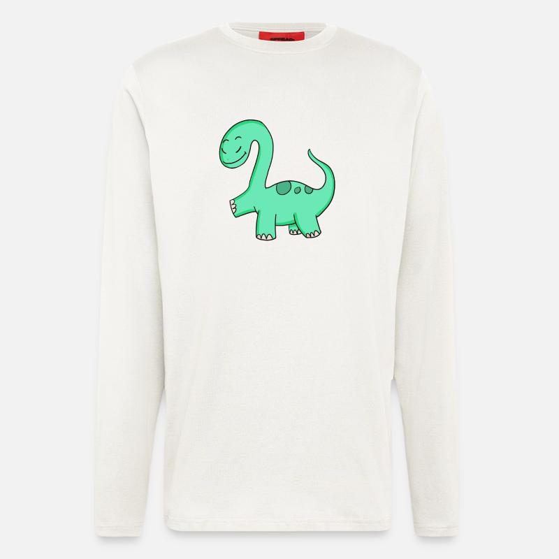 Dinosaurier Motiv - Langarmshirt - made by SPREAD  - OFF WHITE